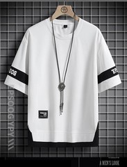 Hip Hop Oversize T-Shirt Loose Casual Men’s Streetwear Black White Short Sleeves