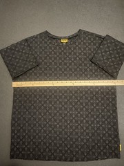 RHYME Sz M Crew Neck Texture All-Over Pattern Men’s Black T-shirt