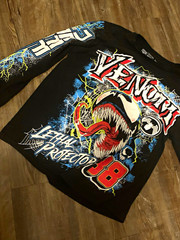 Neff Venom Lethal Protector Men’s M Black Long Sleeve Crew Graphic Tee