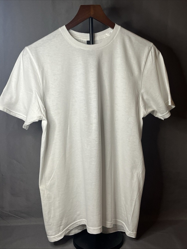 Gildan Heavy Cotton White T-Shirt Adult Size S- Soft Style 100% Cotton