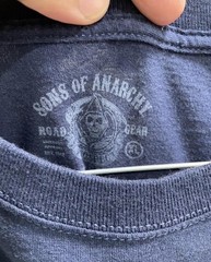 Vintage sons of anarchy reaper navy blue tee shirt size XL MENS Y2K vtg