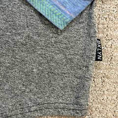 Brooklyn Cloth Mens Raglan Shirt Tribal Pattern Sleeve XL Gray Cotton Blend