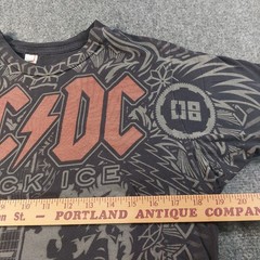 AC/DC 2008 BLACK ICE SHIRT Band Concert Tour ANGUS YOUNG Guitar SG Tee Adult M
