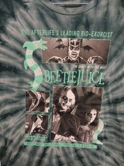 BEETLEJUICE Sz XL Tie Dye Green T-shirt The Afterlifes Leading Bio Exorcist