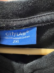 City Lab Tee Shirt T-Shirt Short Sleeve Mens Size 2XL Black Cotton V Neck