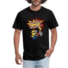 Minions With Megaphone No Coffee No Work!!! Men’s T-Shirt