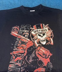 Vtg Guns-n-Roses T-shirt H.I.S. Band Tee Mens S Music Rock Graphic Black 80s 90s