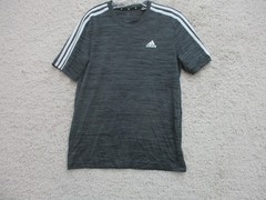 Adidas Shirt Small Adult Gray Athletic Logo Stretch Modern Fit Aeroready Mens S