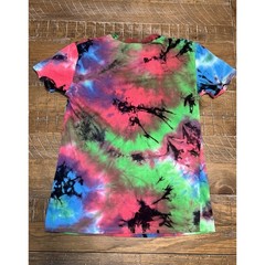 aLab Tie Dye Men’s Small Short Sleeve T-shirt Black & White Floral Print