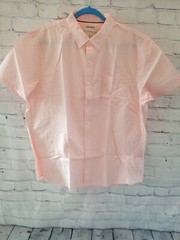 Goodthreads Men’s Short Sleeved Collar button Up XL Pink Brand NEW