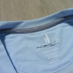 JOHNNIE O Mens L LARGE THE COURSE T SHIRT PERFORMANCE GOLF TEE KONA BLUE AQUA