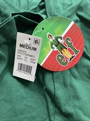 New Elf Raised By Elves Buddy Will Ferrell Mens Christmas T-Shirt Med Green