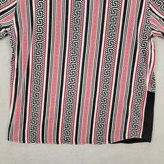 Rolling Paper Brand T Shirt Striped Zig Zag Asymmetric Graphic Tee Mens Size XL