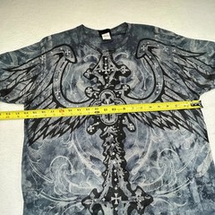 Four Seasons Y2K VINTAGE NWOT Medium Cross Wings T-shirt Affliction style