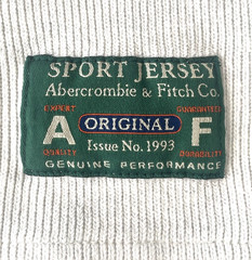 VTG Abercrombie & Fitch Mens Size XL Shirt Ribbed Oversized Henley Sport Jersey