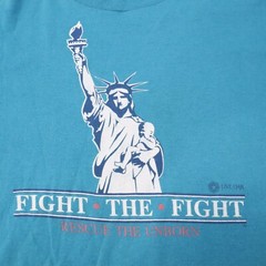 Vintage Live Oak Records Fight The Fight Statue Of Liberty Shirt Men’s Small 70s