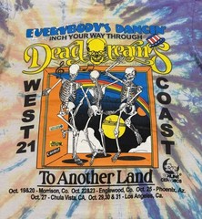 ONLINE CERAMICS Grateful Dead T Shirt Dead Dreams West Coast Men’s Medium TieDye