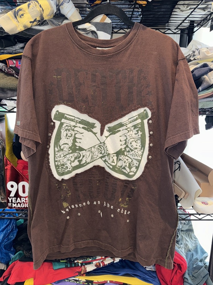 Y2K Affliction Black Label Premium “balanced On The Edge” Shirt Size Xxl