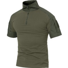 Men’s Summer Short Sleeve Shirts 1/4 Zip Outdoor Training T-Shirt Quick Dry Tops