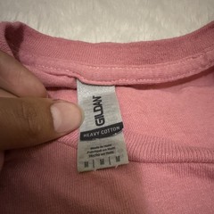 Gildan Heavy Cotton Gorillaz Graphic Logo Pink/Black M Crew Neck T-Shirt