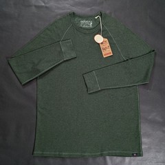 Faherty Men’s Long Sleeve Cloud Waffle Crew Deep Fern Heather Size 2XL Top