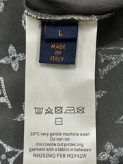 LOUIS VUITTON Classic Gradient Monogram Motif T-Shirt Gray Mens Tee Size L