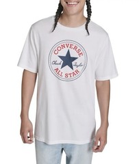 Converse Men’s Lot of 3 Logo Crew Tees in Black, White & Blue Pick Your Size NWT