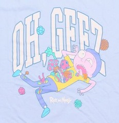 Rick & Morty Adult Swim Cartoon Network Blue Short Sleeve T-Shirt Size XL