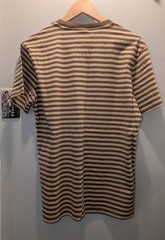 HUF Short Sleeve Striped T-Shirt Brown Size Small New