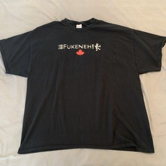 FUKENEH! Canada Maple Leaf Shirt Mens 2XL Black Funny Graphic Novelty Tee Humor