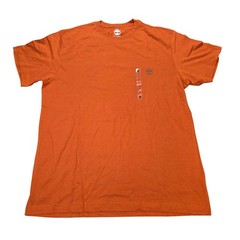 Timberland Rugged & Durable Graphic T-Shirt Men’s Size M Orange Short Sleeve NWT