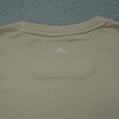 Tommy Bahama T-Shirt Mens Medium SS Beige Twill New Bali Skyline Logo $54