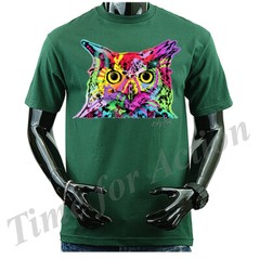 Colorful Owl Animals Pet Lover Novelty T-shirt
