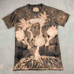 Passport Good Vibes Size M Mens Custom Bleach Art T-Shirt Brown 1of1 Graphic Tee