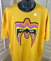 The Ultimate Warrior Wrestling ‘Mask’ WWE/WWF Gold T-Shirt, Men’s Size 3XL, NWOT