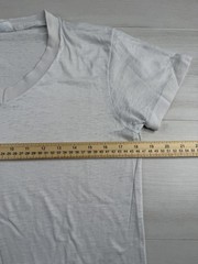 Vtg JC Penney Paper Thin T-Shirt Burnout Work WIP Distressed V Neck 70s 80s M/L