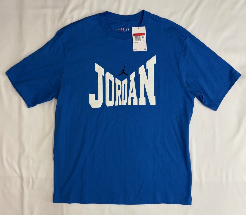 Nike Air Jordan Men’s Blue T-Shirt Sz Large Jumpman Logo HV3894-459