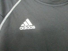 Adidas Shirt Medium Adult Black Athletic Performance Stretch Logo Modern Mens M