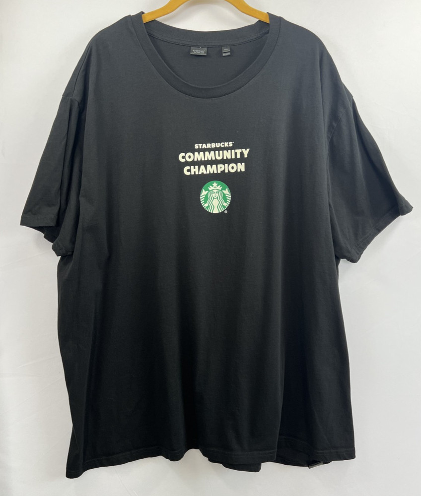 Starbucks Employee Uniform Shirt 3XL Black Organic Cotton Work Partner Tee