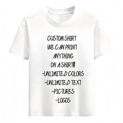 Personalized Text Photo Logo Custom T-Shirt Heat Transfer Print Unisex Gift Tee