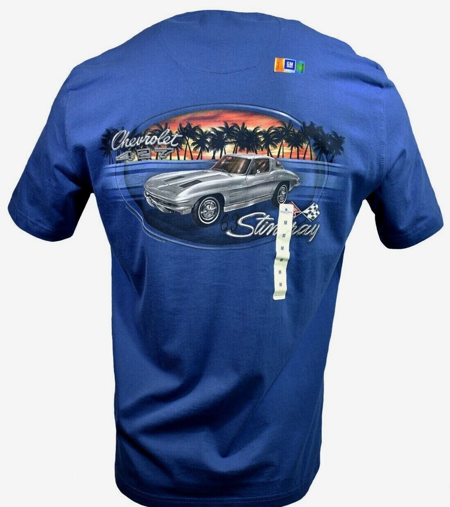 Men’s T-shirt -Chevrolet 1963 Stingray-Racing 427-Island Shores-Classic Cars NWT