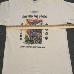 2009 Running Shirt Sz M Run For The Stars Double Sided Graphic Colorful Rainbow
