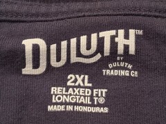 Duluth Trading Co Longtail Relaxed Fit Men’s T-Shirt 2XL Heavy Blue Short Sleeve