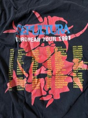 sepultura 1991 Beneath the Remains European Tour vintage shirt XL