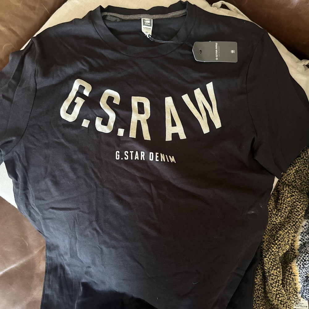 NWT G-Star Raw Felt Applique Logo Slim T-Shirt XXLarge Organic Cotton