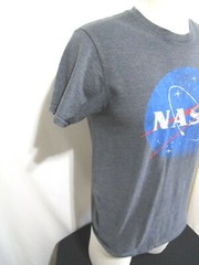 N.A.S.A. Logo Heather Gray T Shirt Men Size M
