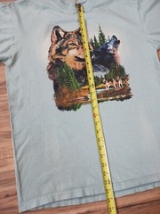 Vintage Wild Side Wolves Wolf T Shirt – Size Large L – Vtg Tee Nature