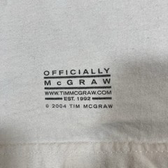 Vintage 2004 Tim McGraw Fall Tour Concert Adult Medium Dancehall Doctors Country