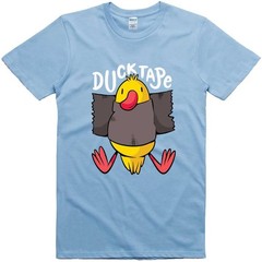 Funny T Shirt Duck Tape Print Regular Fit 100% Cotton Tee