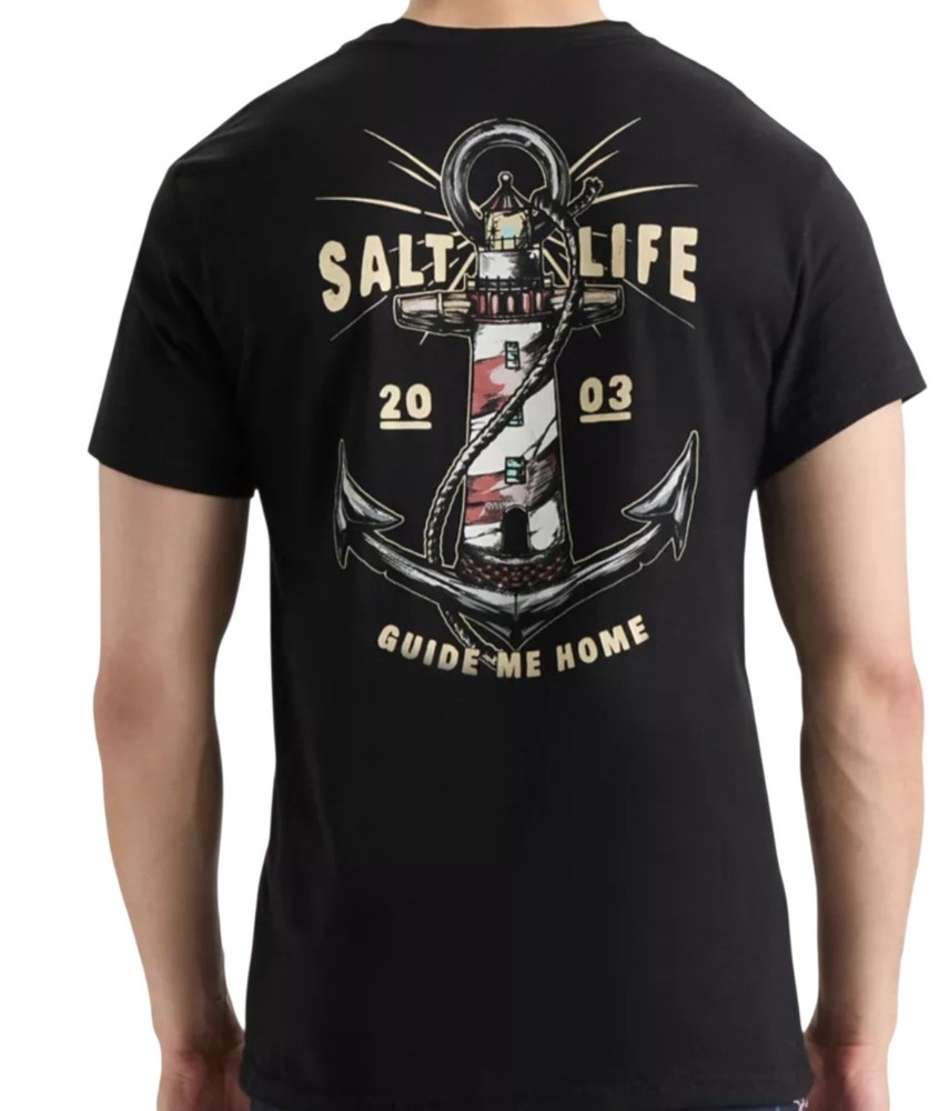 Salt life, “Guide Me Home” Short Sleeve Men’s Graphic T-Shirt, Lg or XL